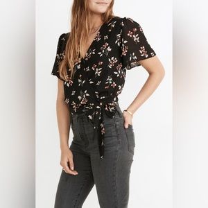Madewell | NWT Botanical Print Wrap Top | Size L